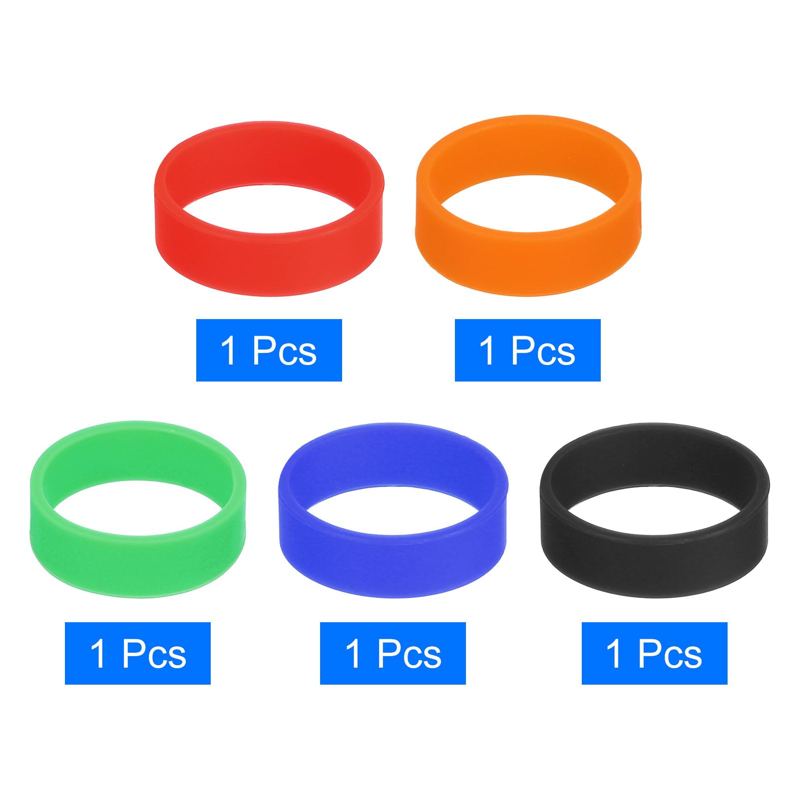 Amazon | uxcell 5個のシリコーンラバーバンド 20x7mmのラバーバンド